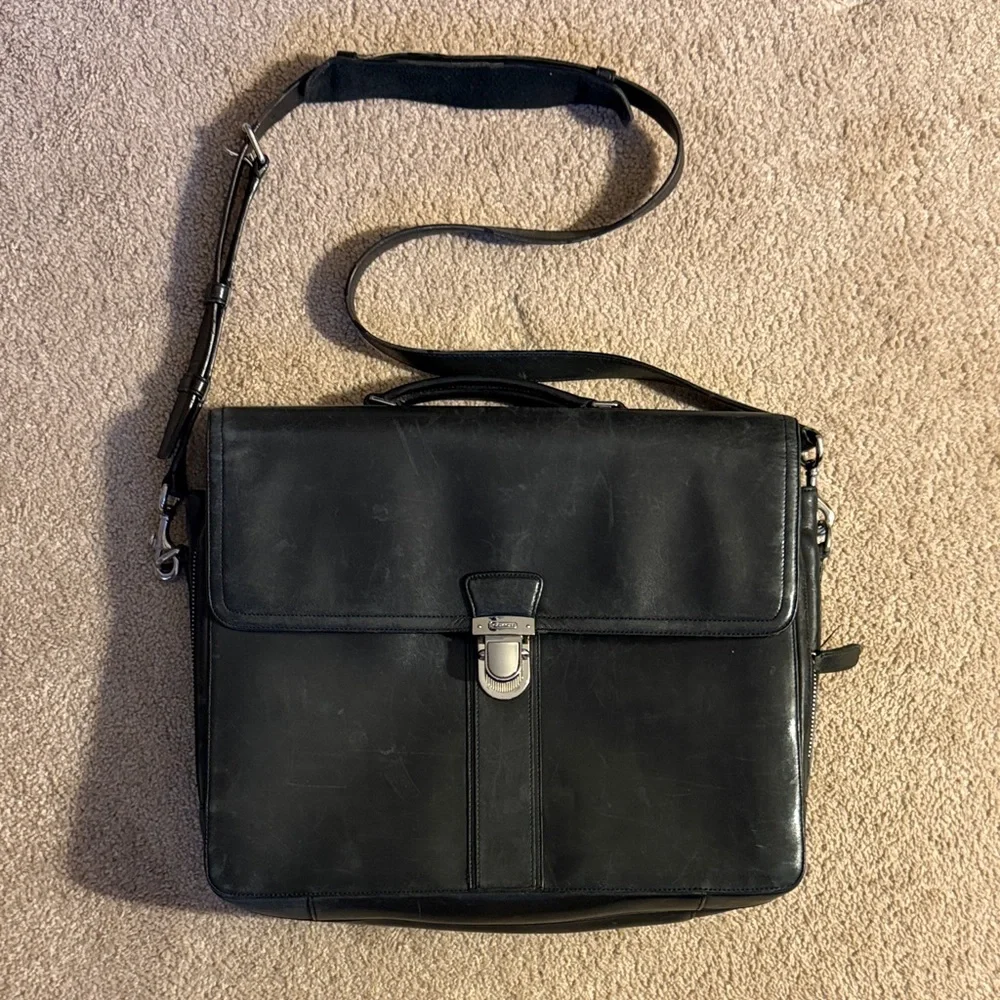 Vintage Coach Leather Bag Briefcase